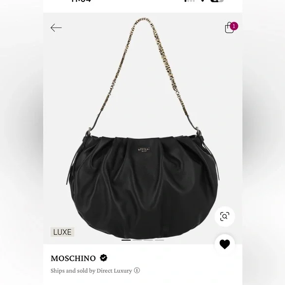 AUTHENTIC MOSCHINO SOFT MATERIAL MINI SHOULDER BAG - Picture 5 of 6